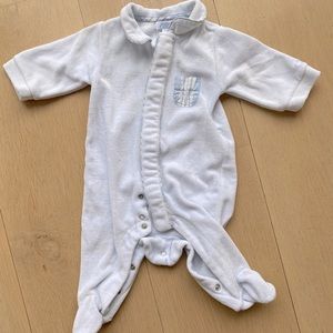 Baby boy velvet footed pyjamas